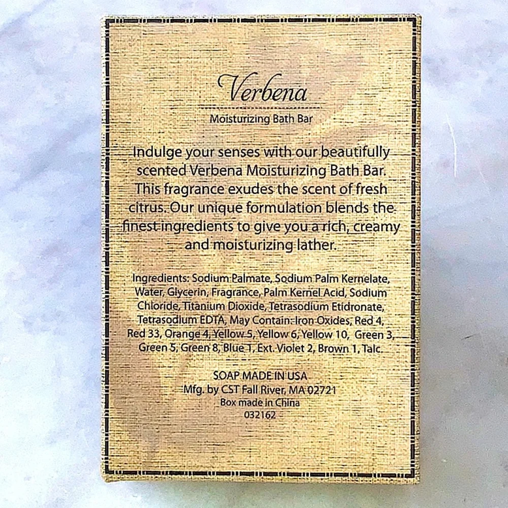 CST COMMONWEALTH VERBENA MOISTURIZING BATH BAR 12 OZ CITRUS